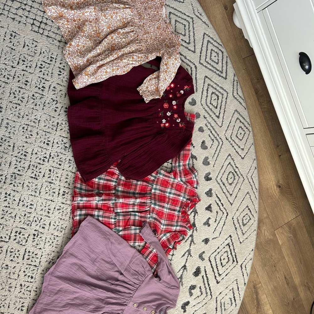 3T Cat & Jack long sleeve dress bundle